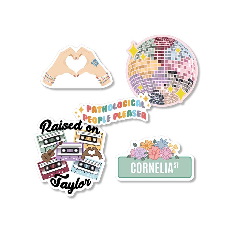 3 Inch Taylor Icons Sticker 5 Pack