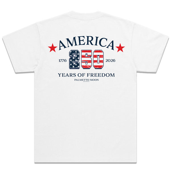America 250th Anniversary Short Sleeve T-Shirt in White