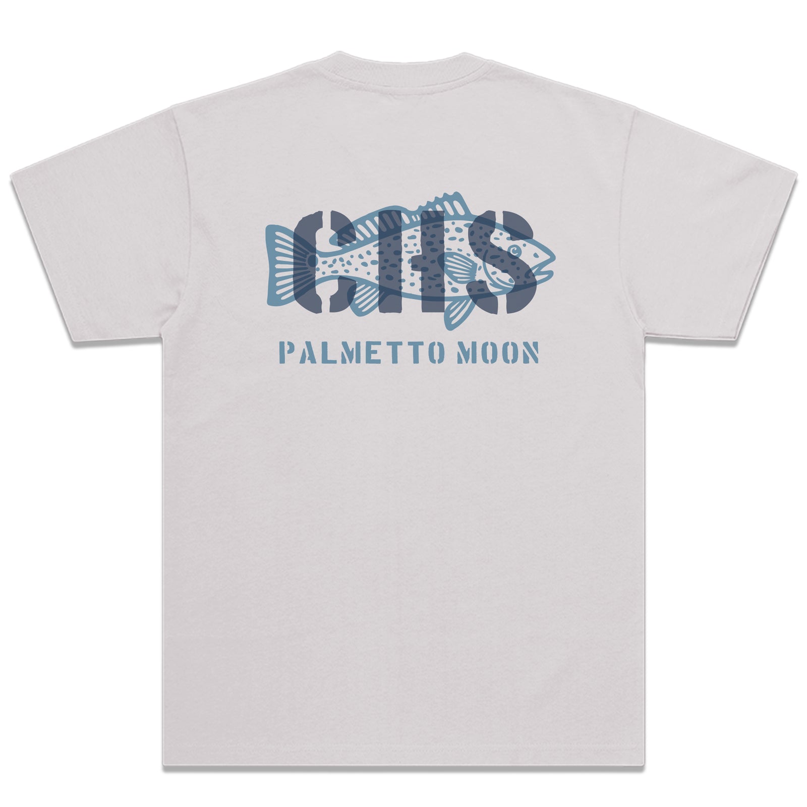 Charleston Redfish Stamp Short Sleeve T-Shirt in Grey