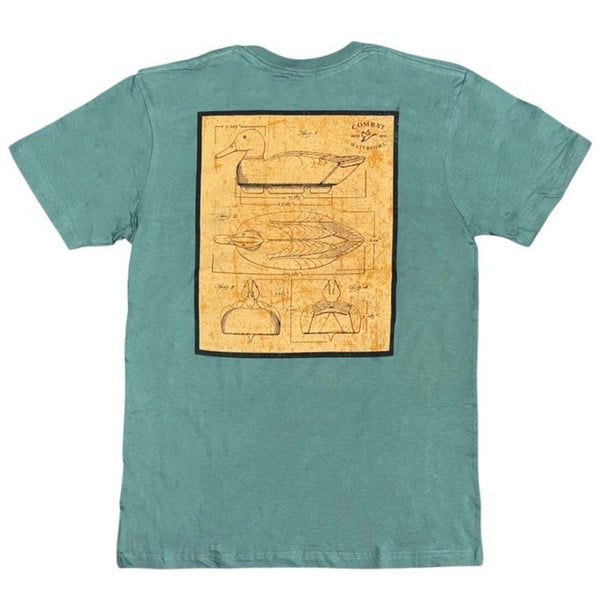 Combat Waterfowl Vintage Decoy Patent Short Sleeve T-Shirt | Palmetto Moon
