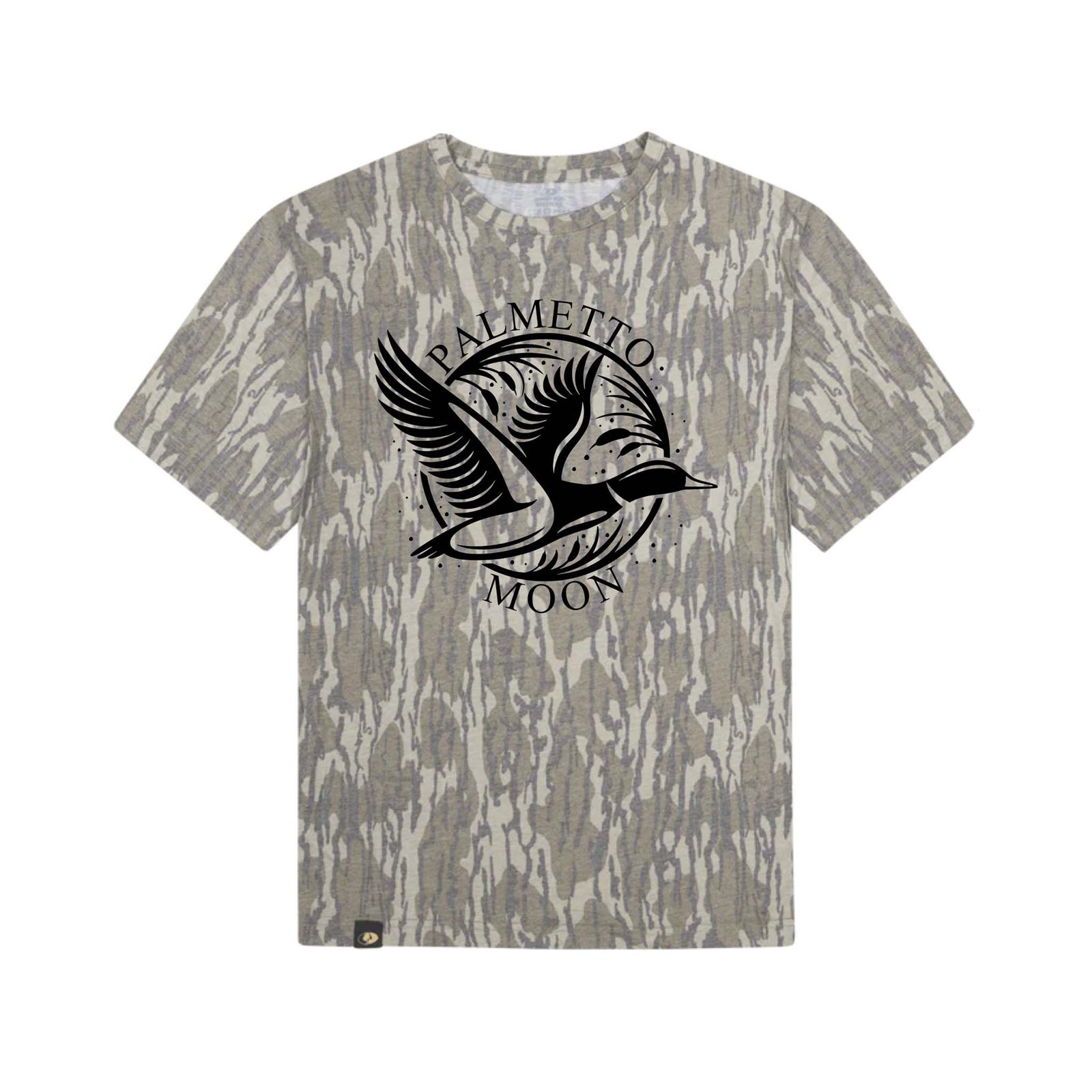 dash forward Youth Camo Duck Short Sleeve T-Shirt with black logo on front
