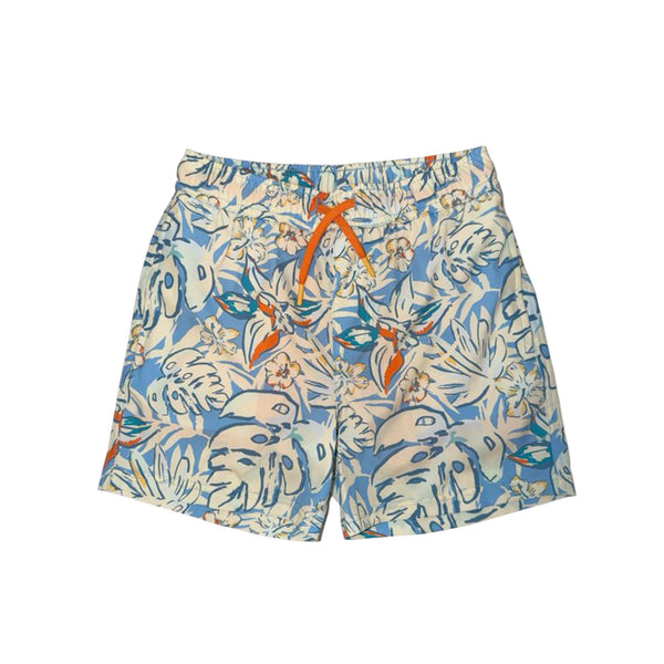 Youth Tropical Leaf Swim Trunks