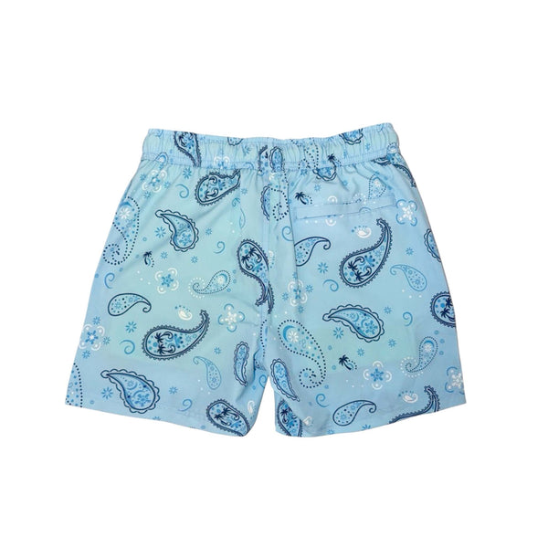 Youth Blue Paisley Swim Trunks