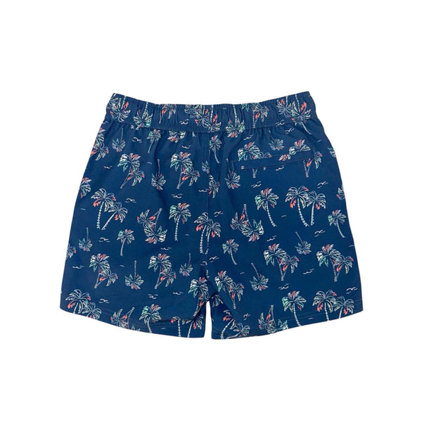 Youth Navy Palms Swim Trunks