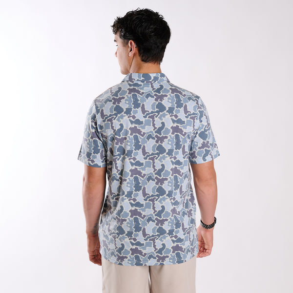 Blue Camo Polo