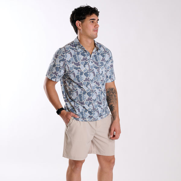Blue Camo Polo
