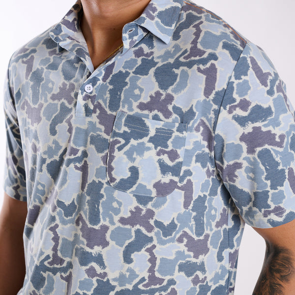 Blue Camo Polo