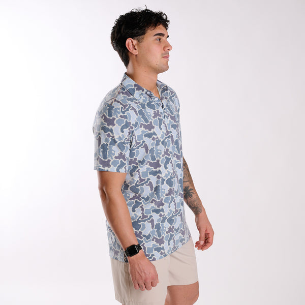 Blue Camo Polo