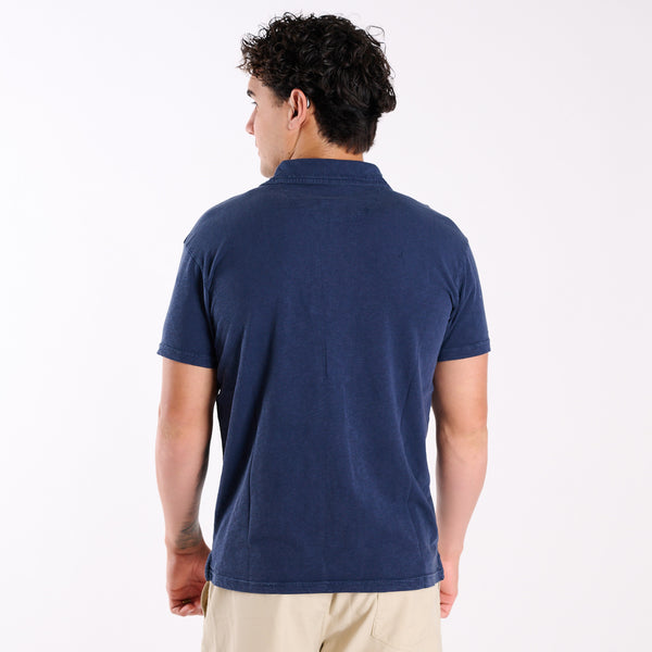 Men's Seaside Washed Polo in Navy