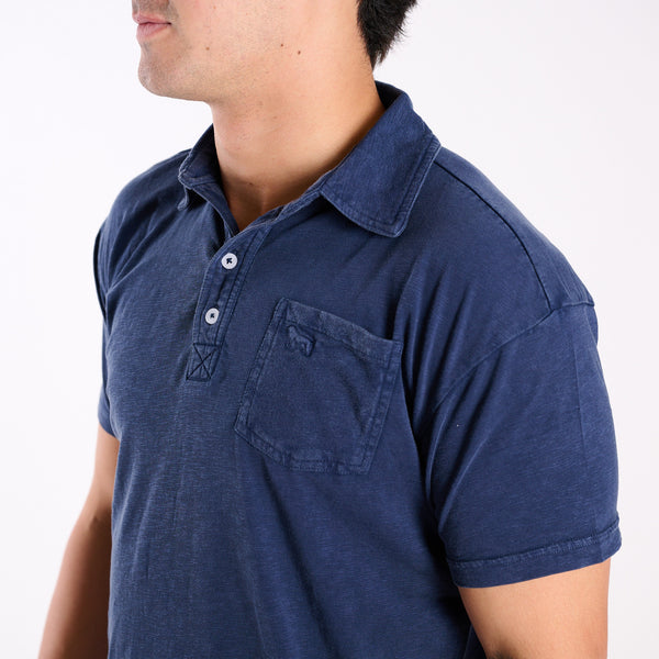 Men's Seaside Washed Polo in Navy