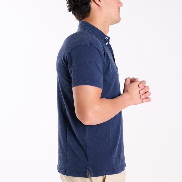 Men's Seaside Washed Polo in Navy