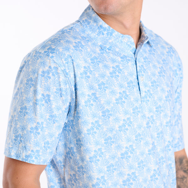 Men's Water Dude Printed Floral Polo