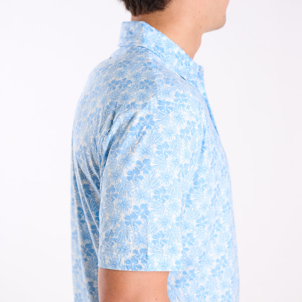 Men's Water Dude Printed Floral Polo