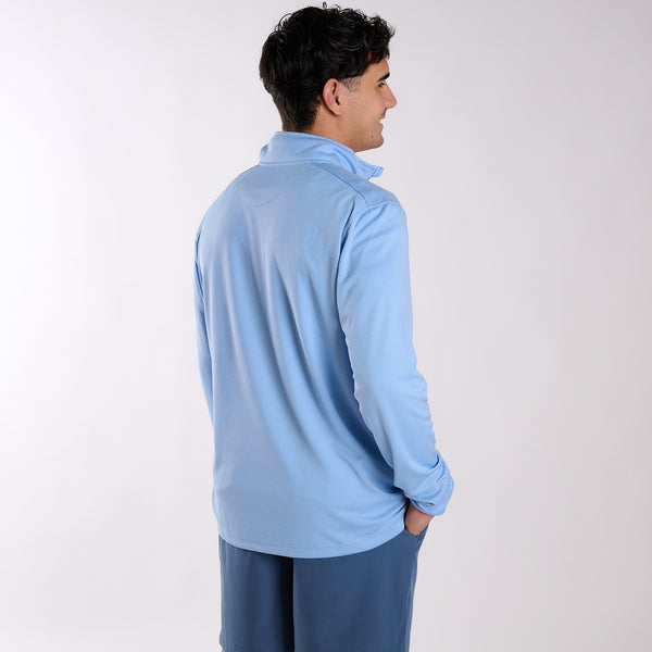 Quarter Zip Pullover in Glacier Blue