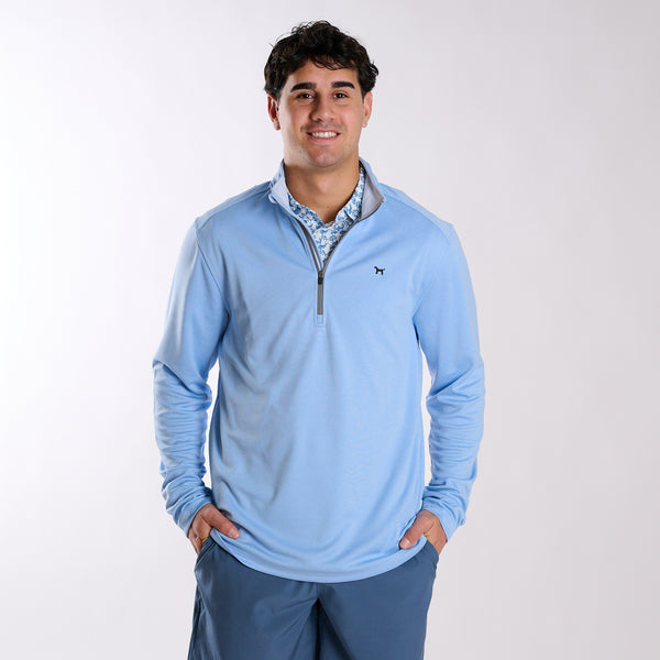 Quarter Zip Pullover in Glacier Blue