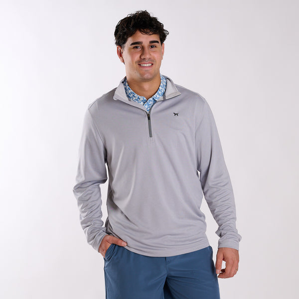 Quarter Zip Pullover in Granite