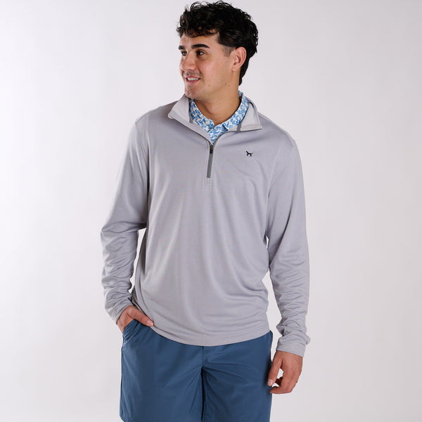 Quarter Zip Pullover in Granite