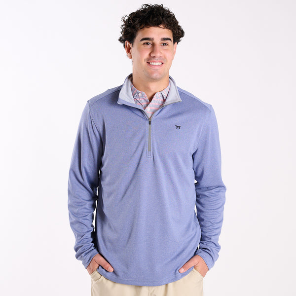 Quarter Zip Pullover in Harbor Blue