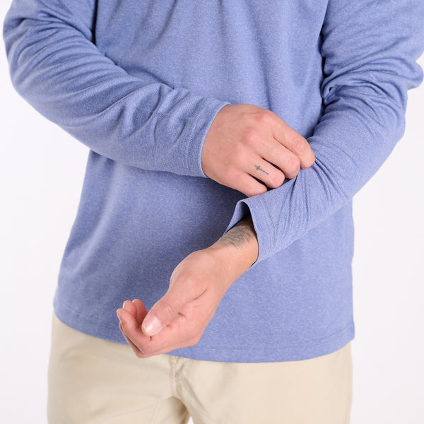 Quarter Zip Pullover in Harbor Blue