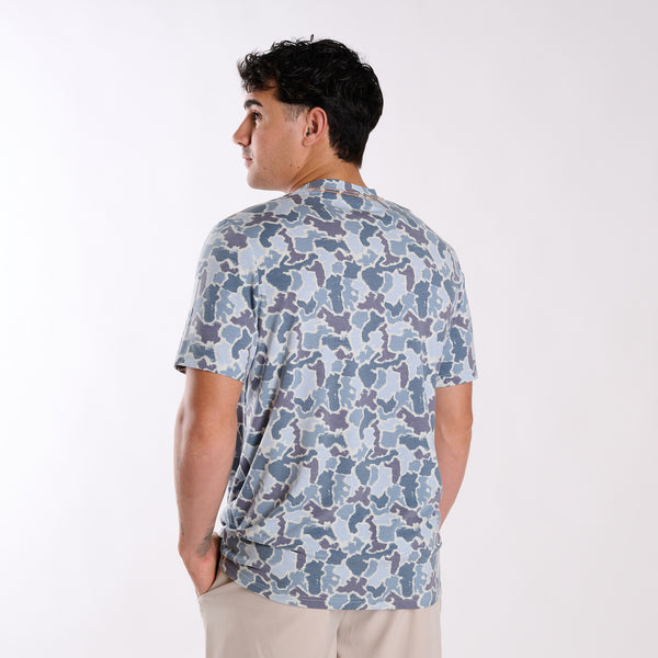 All Over Blue Camo Short Sleeve T-Shirt