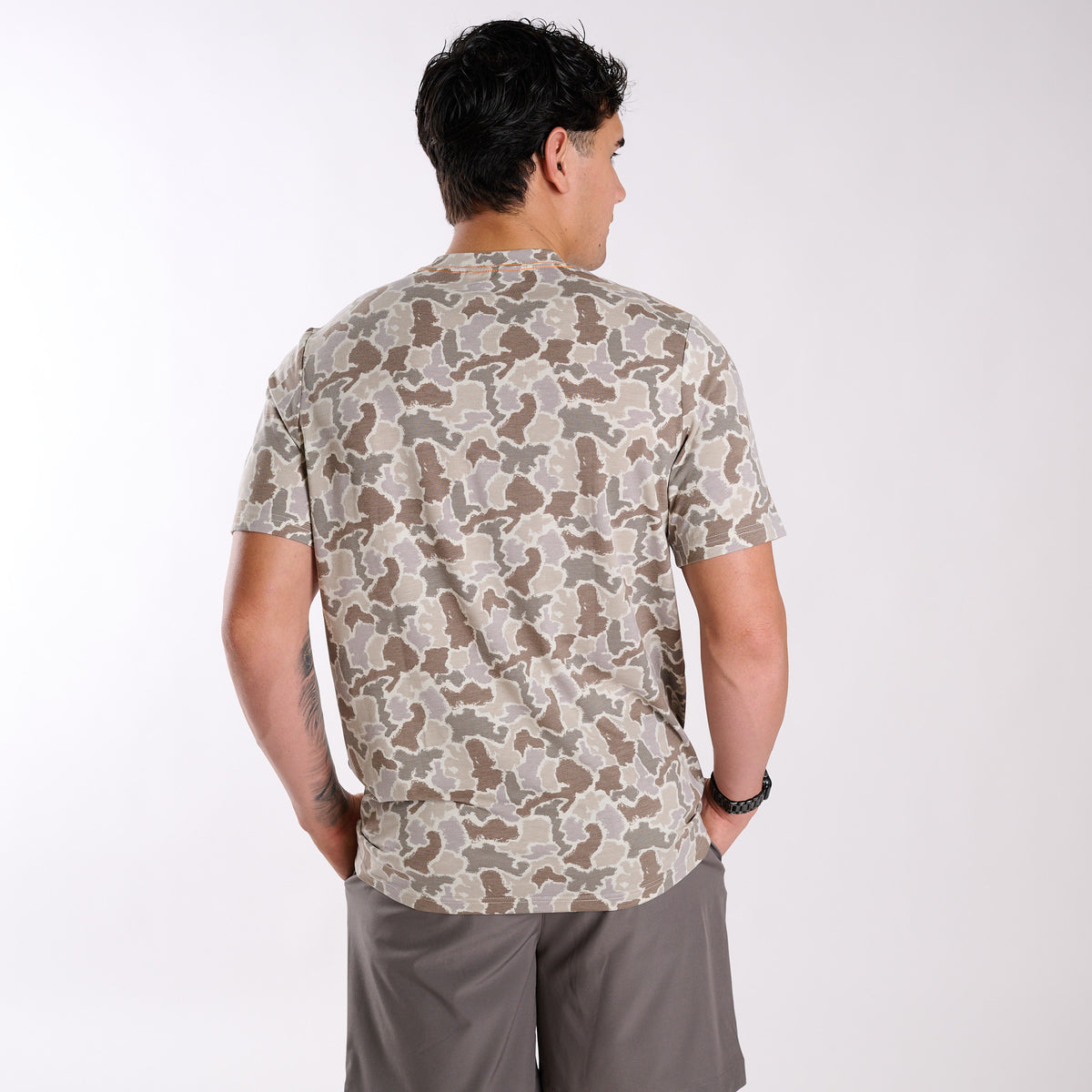 All Over Grey Camo Short Sleeve T-Shirt
