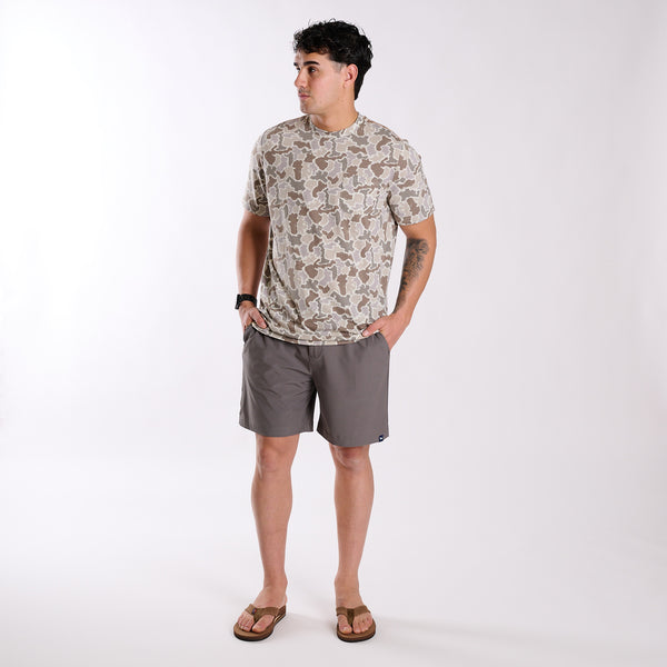 All Over Grey Camo Short Sleeve T-Shirt