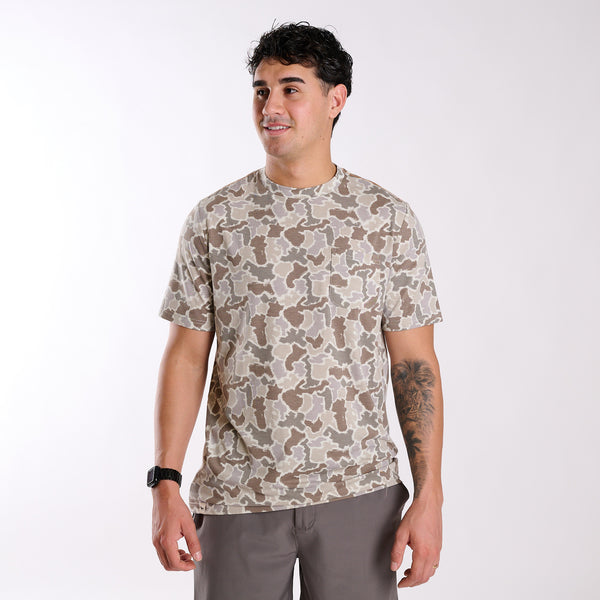 All Over Grey Camo Short Sleeve T-Shirt