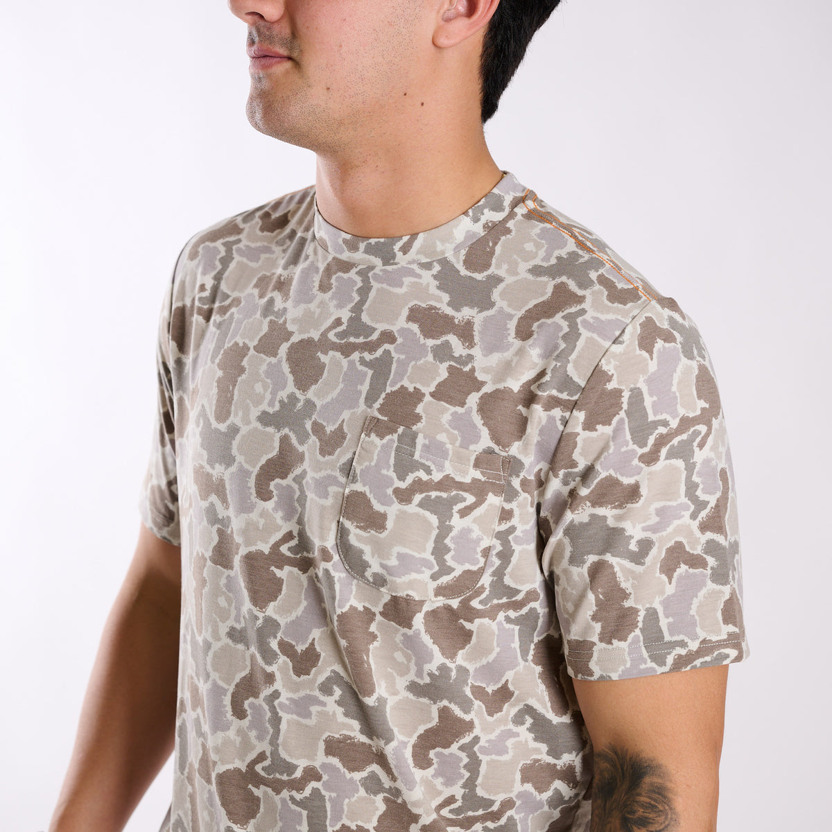 All Over Grey Camo Short Sleeve T-Shirt