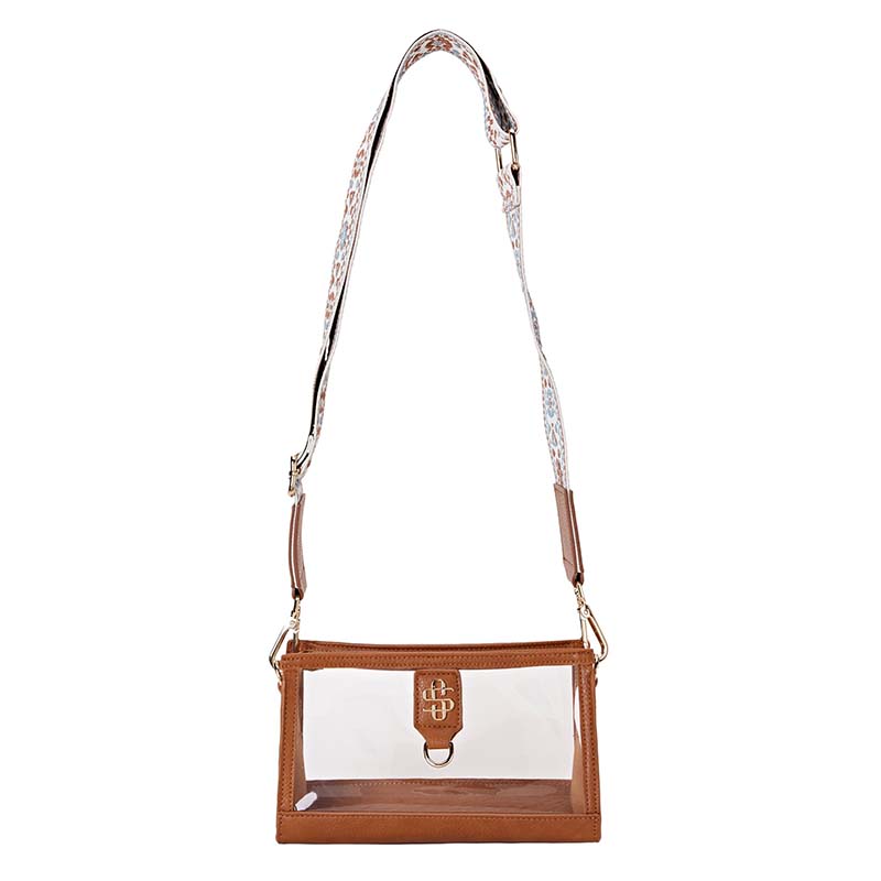 Palmette - Brown Leather Straw Bag
