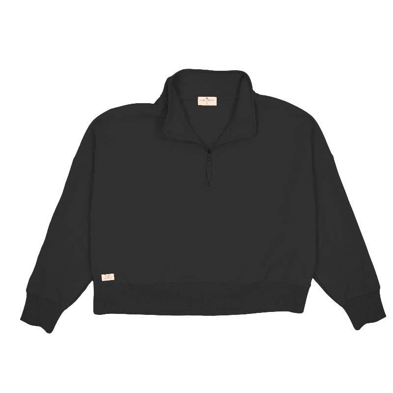 Cropped Quarter Zip Pullover