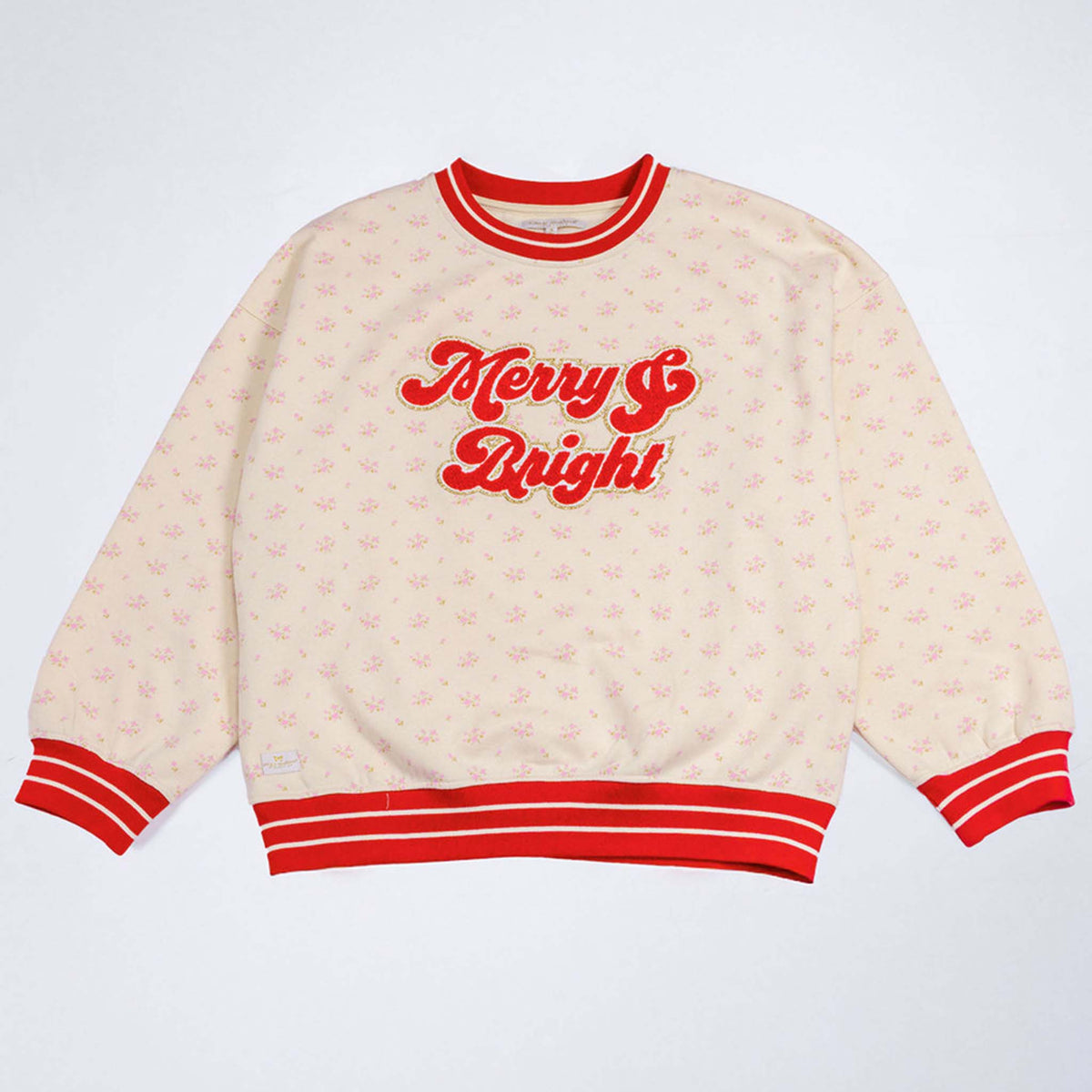 Merry and Bright Floral Crewneck Sweatshirt