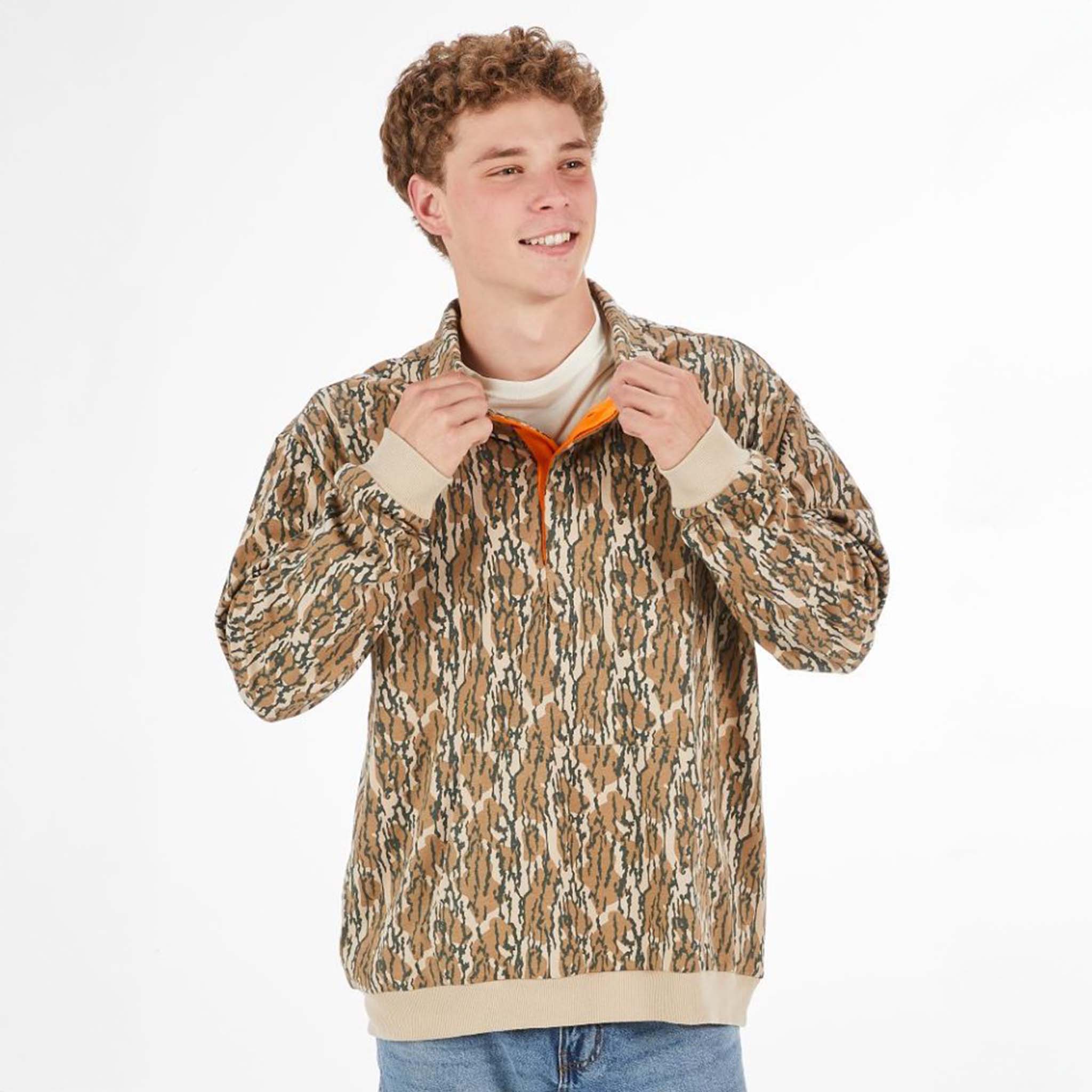 Men's Tree Camo Collared Pullover