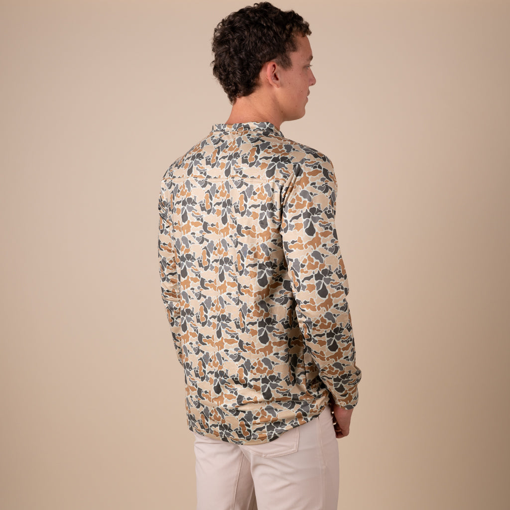 Men's Camo Quarter Zip Pullover