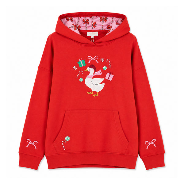 Holiday Goose Embroidered Hoodie