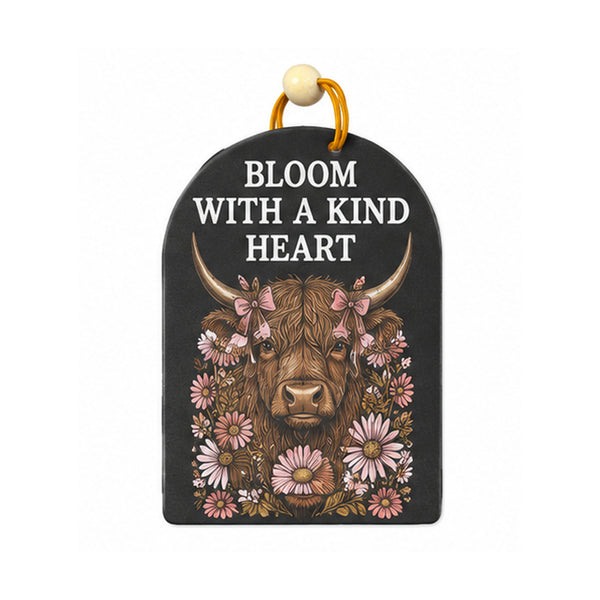 Bloom With a Kind Heart Highland Cow Air Freshener