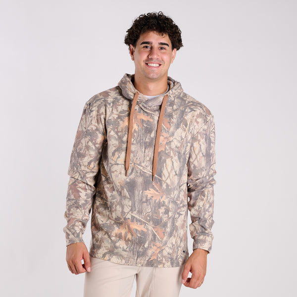Men's Camo Waffle Knit Thermal Hoodie