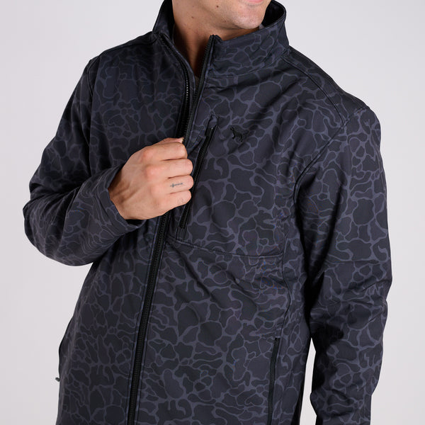 Flex Shell Jacket in Black Camo