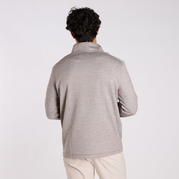 Heather Quarter Zip Pullover in Drift