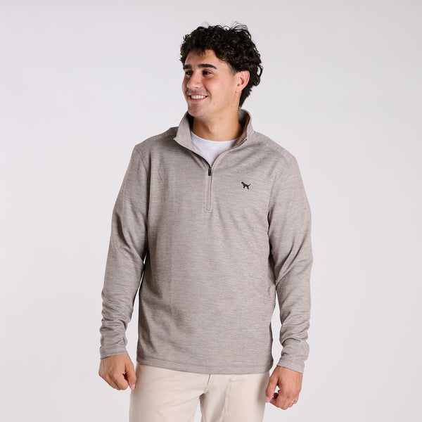 Heather Quarter Zip Pullover in Drift