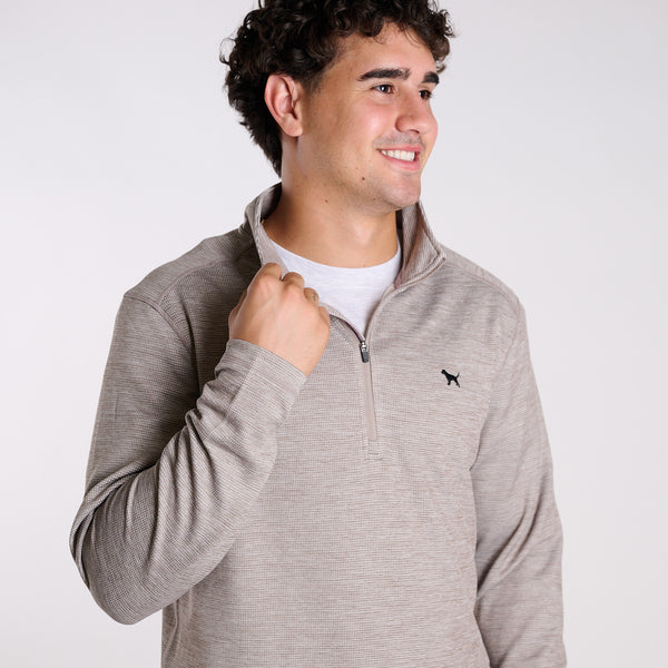 Heather Quarter Zip Pullover in Drift