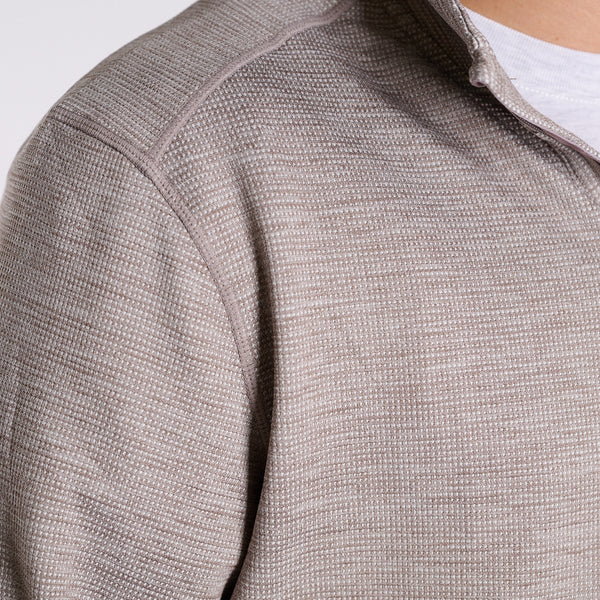 Heather Quarter Zip Pullover in Drift