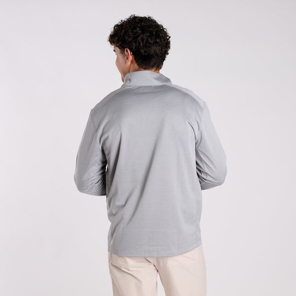 Tech Quarter Zip Pullover in Ash