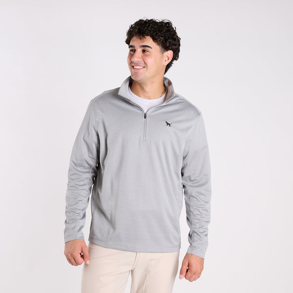 Tech Quarter Zip Pullover in Ash