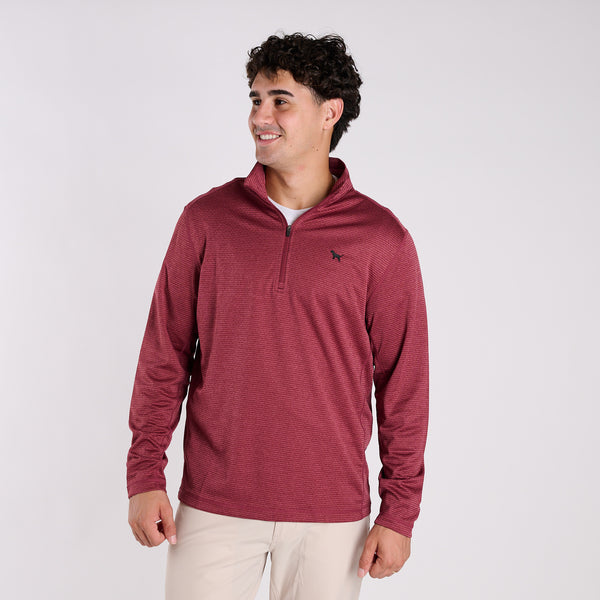 Tech Quarter Zip Pullover in Oxblood