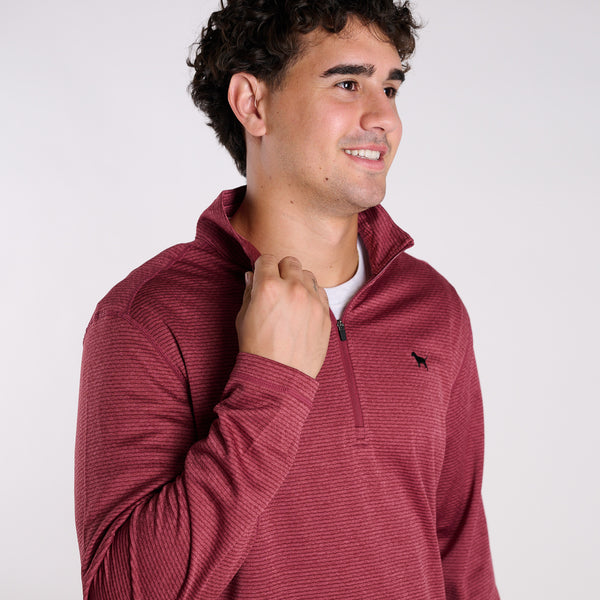 Tech Quarter Zip Pullover in Oxblood