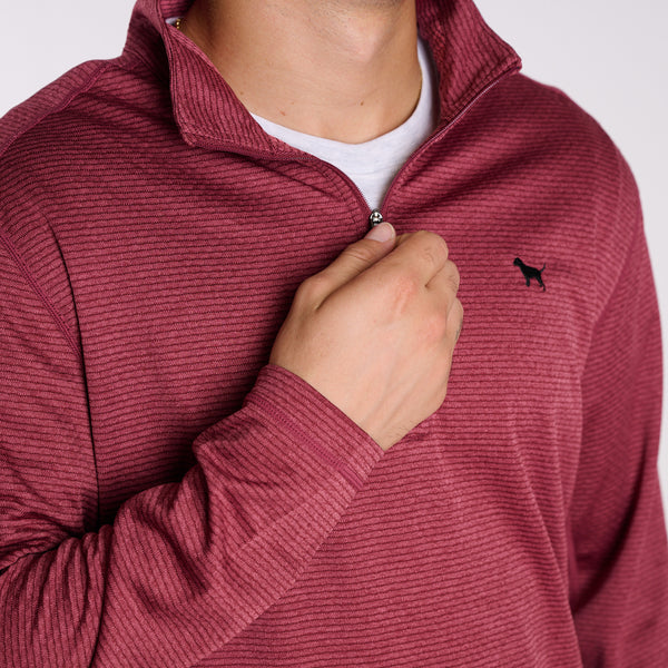 Tech Quarter Zip Pullover in Oxblood