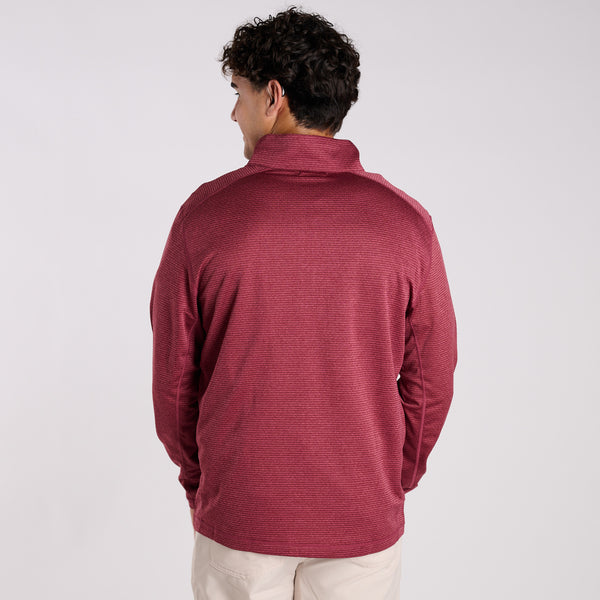 Tech Quarter Zip Pullover in Oxblood