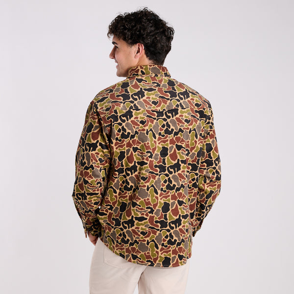 Western Prep Corduroy Flannel in Dark Camo