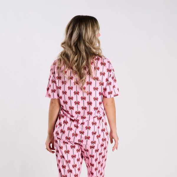 Christmas Bow Pajama Set