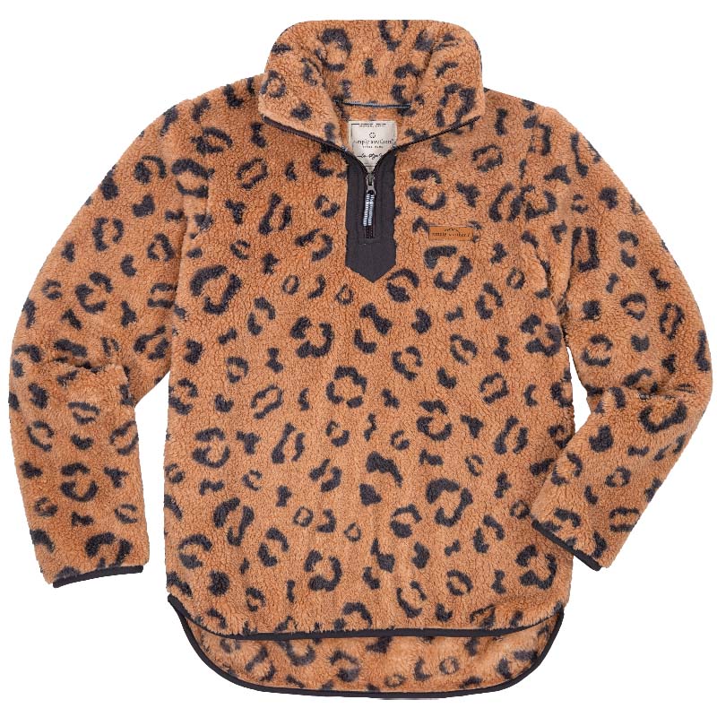 Y-Neck Leopard Pullover